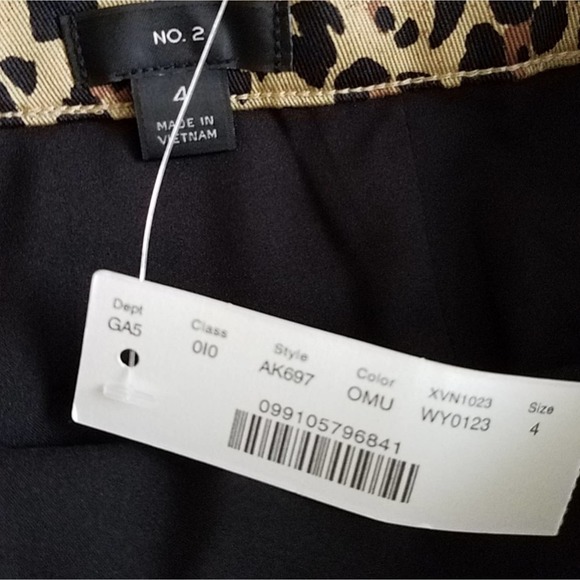 J. Crew Animal Print Pencil Skirt Size 4 - Picture 6 of 11